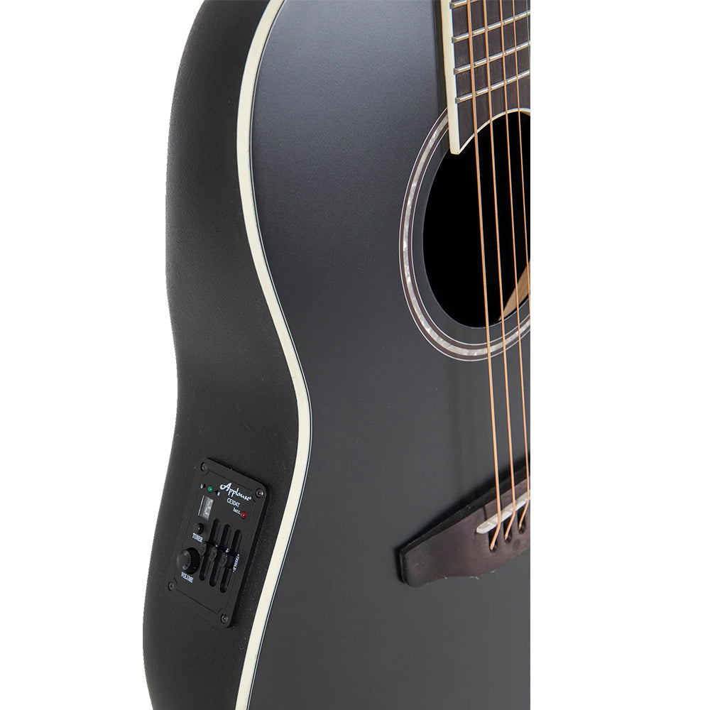 GUITARRA ELECTROACUSTICA APPLAUSE TRADITIONAL, ROUND BACK, BLACK AB24-5S