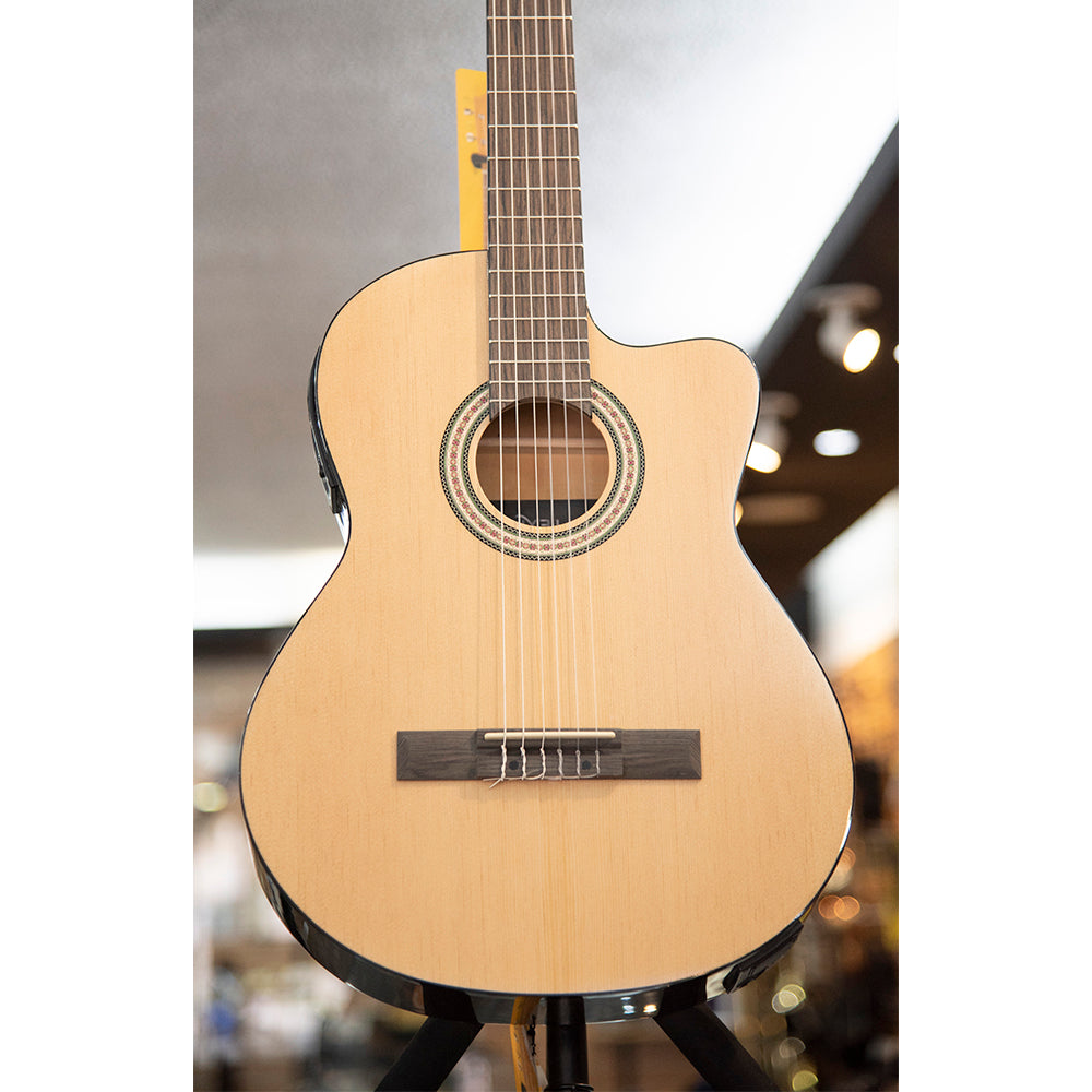 GUITARRA ELECTROACUSTICA TEXAS, CUERDA NYLON 39", AC209CE NATURAL