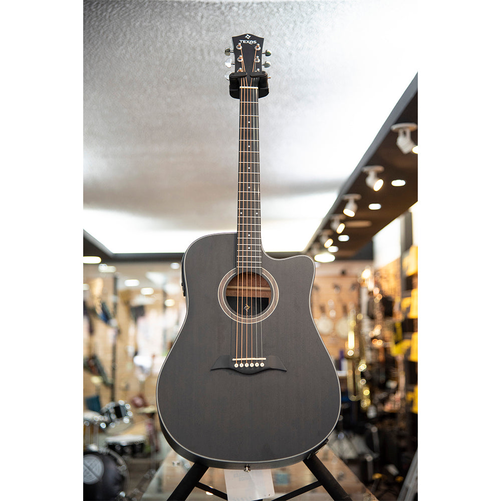 GUITARRA ELECTROACUSTICA TEXAS DREADNOUGHT 41", AF386CE DARK BROWN