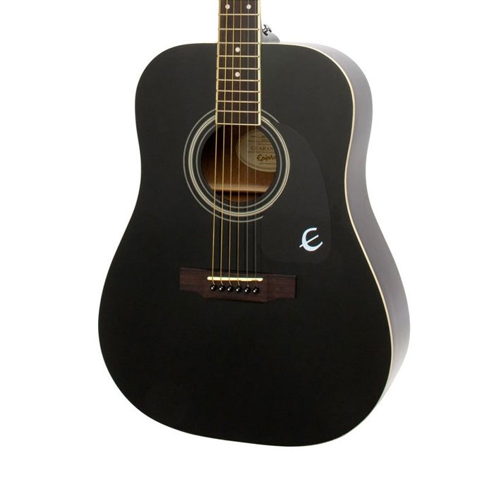 GUITARRA ACUSTICA CUERDA METAL EPIPHONE DR-100 DREADNOUGHT,EBONY EA10EBCH1
