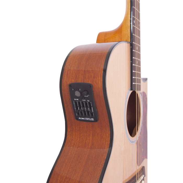 GUITARRA ELECTROACUSTICA TEXAS A32CET-N, CUTAWAY CUERDA METALICA