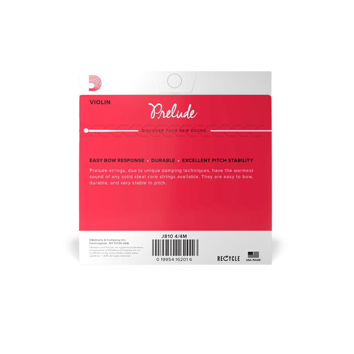 ENCORDADO VIOLIN DADDARIO PRELUDE J810 4/4M MEDIUM