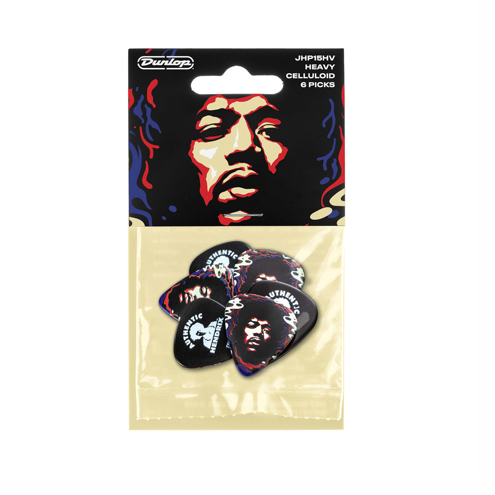 PICKS DUNLOP JHP15HV JIMI HENDRIX, STAR HAZE, 6 UNIDADES