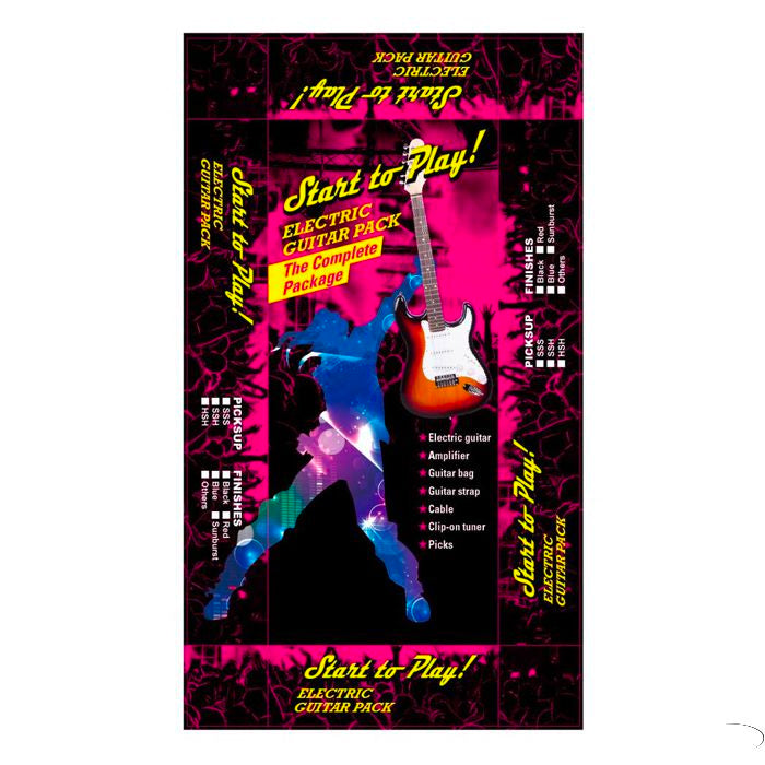KIT GUITARRA ELECTRICA TEXAS E10PK-B, BLACK