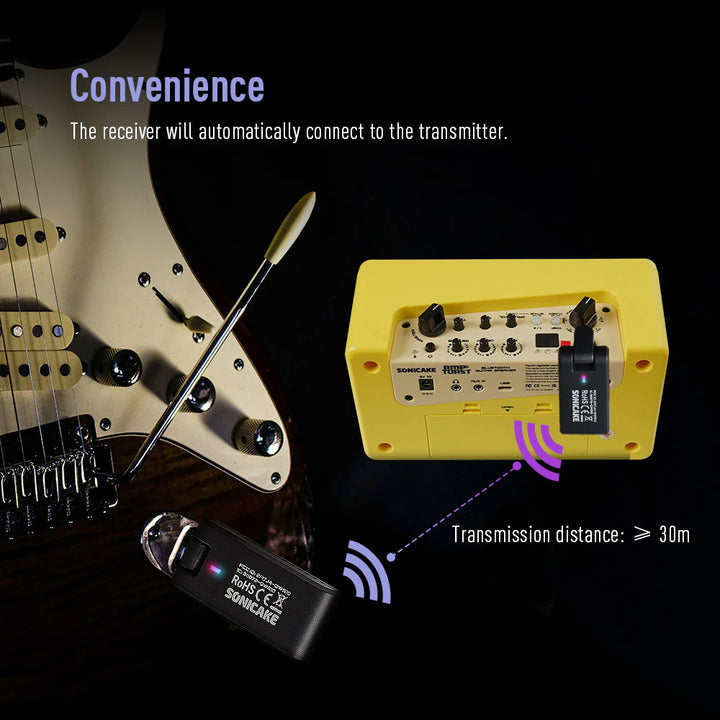 MICROFONO INALAMBRICO SONICAKE PARA GUITARRA/BAJO QWS-10