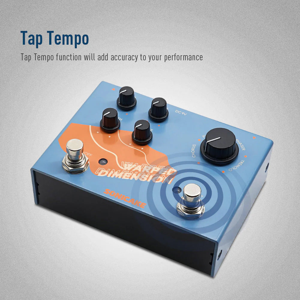 PEDAL GUITARRA ELECTRICA SONICAKE 4-MODE MODULATION, WARPED DIMENSION QDS-03