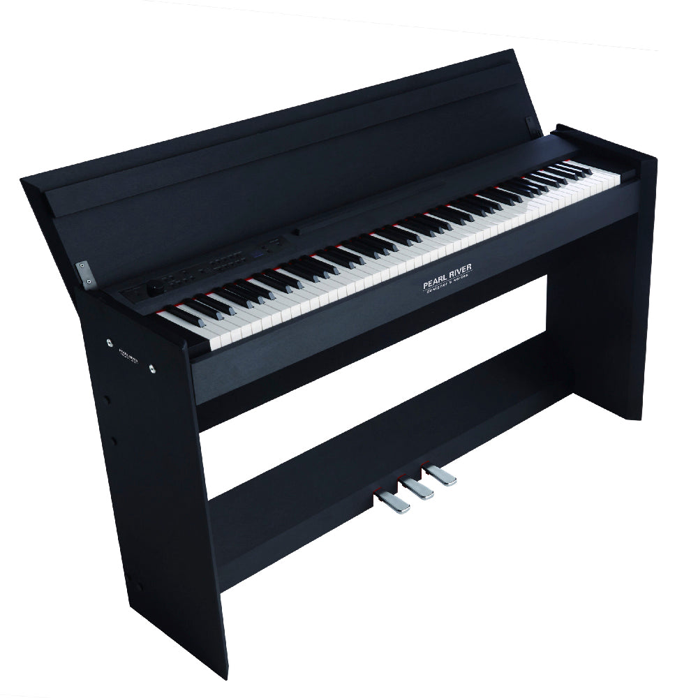 PIANO DIGITAL PEARL RIVER PRK-300, 88 TECLAS CON MUEBLE, DESIGNERS SERIES, BLACK