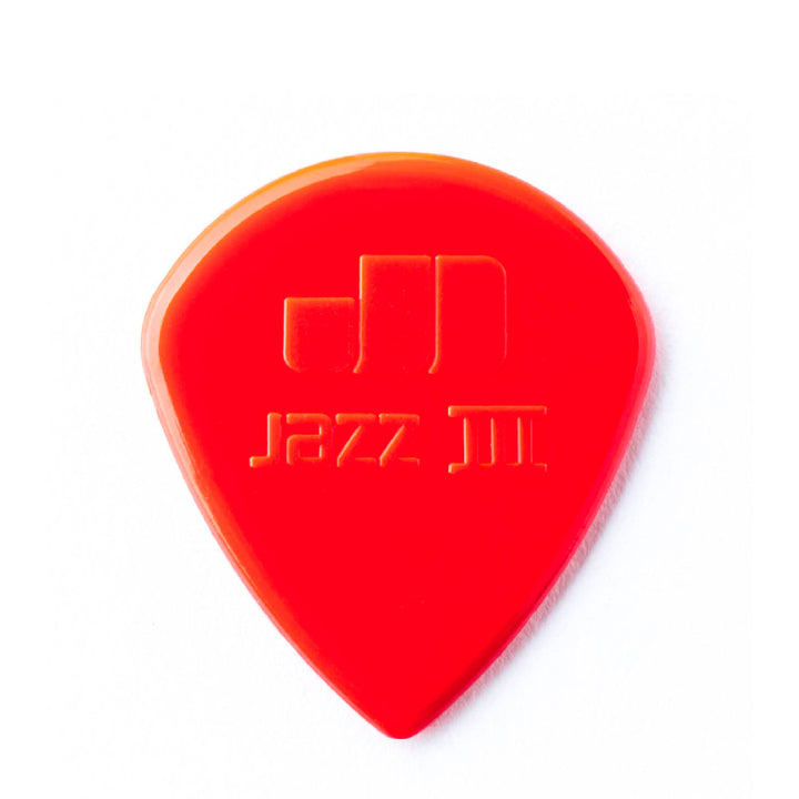 PICK NYLON JAZZ III DUNLOP 47P3N, RED, 6 UNIDADES
