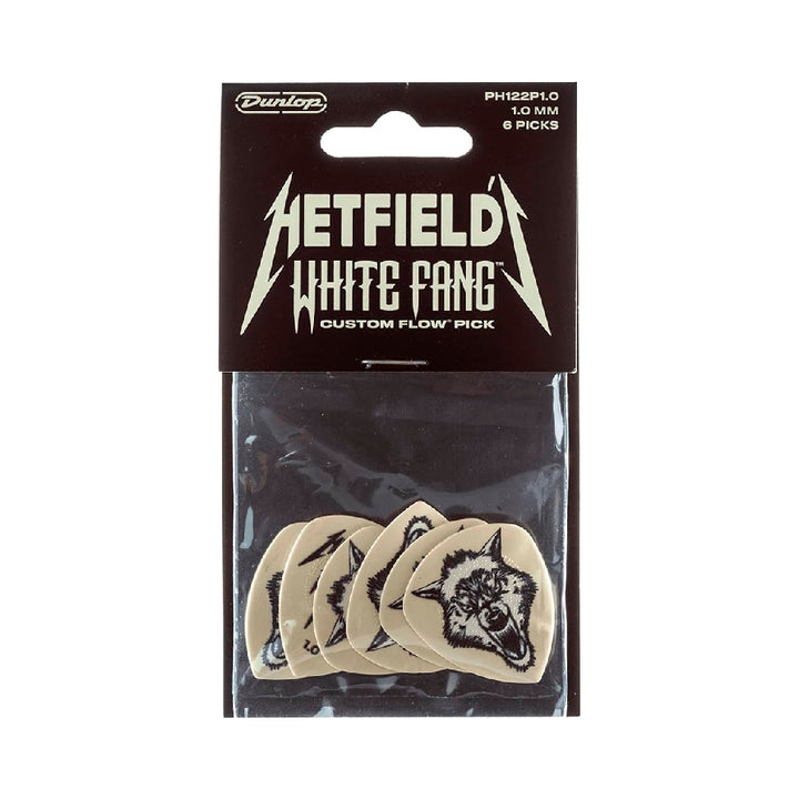 PICK DUNLOP JAMES HETFIELD WHITE FANG, 1.0, PH122P1.0 6 UNIDADES
