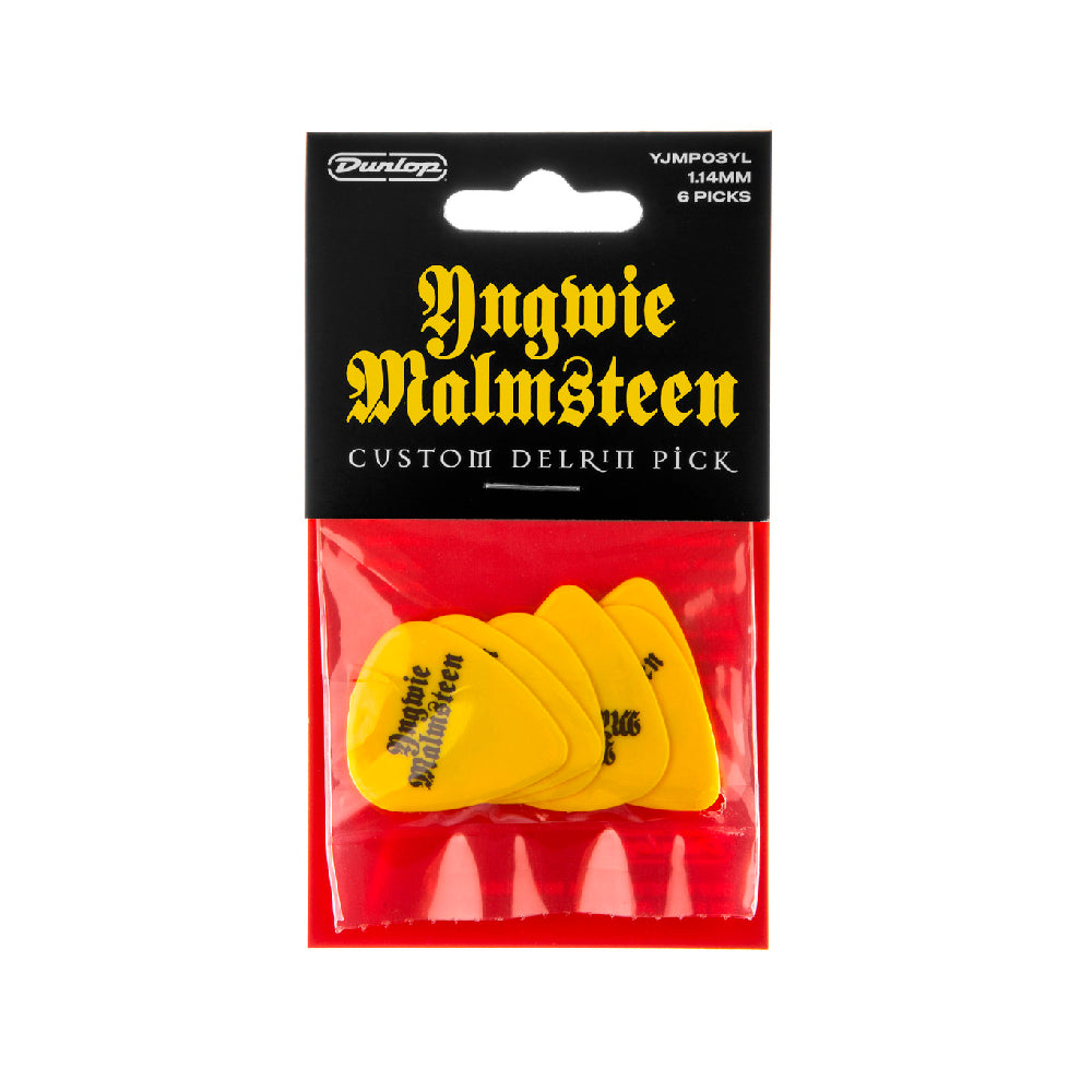 PICKS DUNLOP YJMP03YL YNGWIE MALMSTEEN, YELLOW, 6 UNIDADES