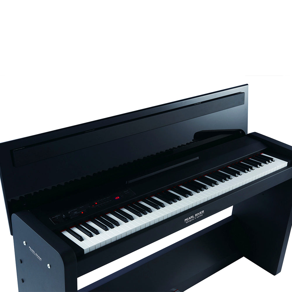 PIANO DIGITAL PEARL RIVER PRK-500, 88 TECLAS CON MUEBLE, DESIGNERS SERIES, BLACK