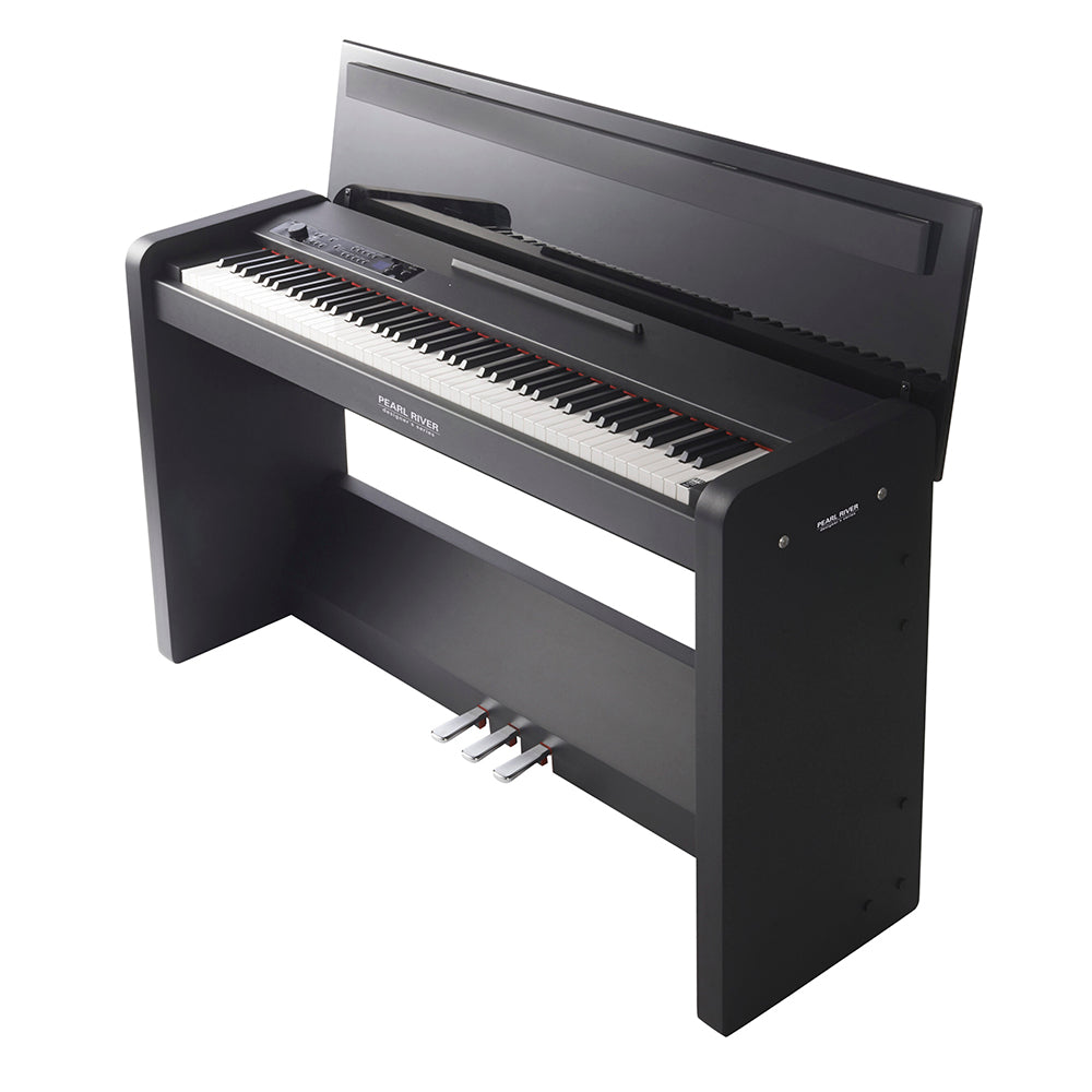 PIANO DIGITAL PEARL RIVER PRK-500, 88 TECLAS CON MUEBLE, DESIGNERS SERIES, BLACK
