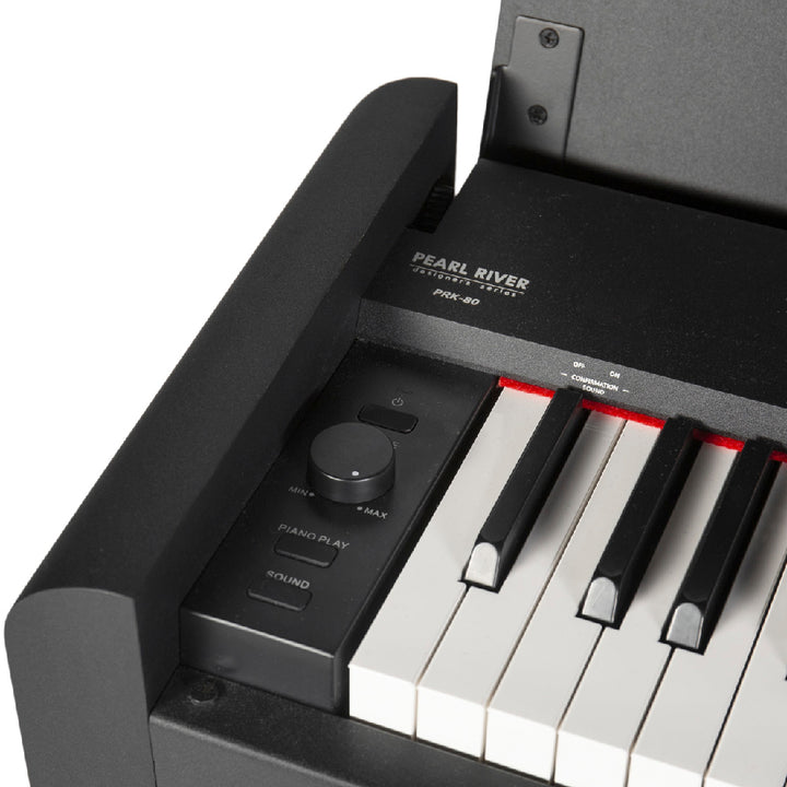 PIANO DIGITAL PEARL RIVER PRK-80, 88 TECLAS CON MUEBLE, DESIGNERS SERIES, BLACK