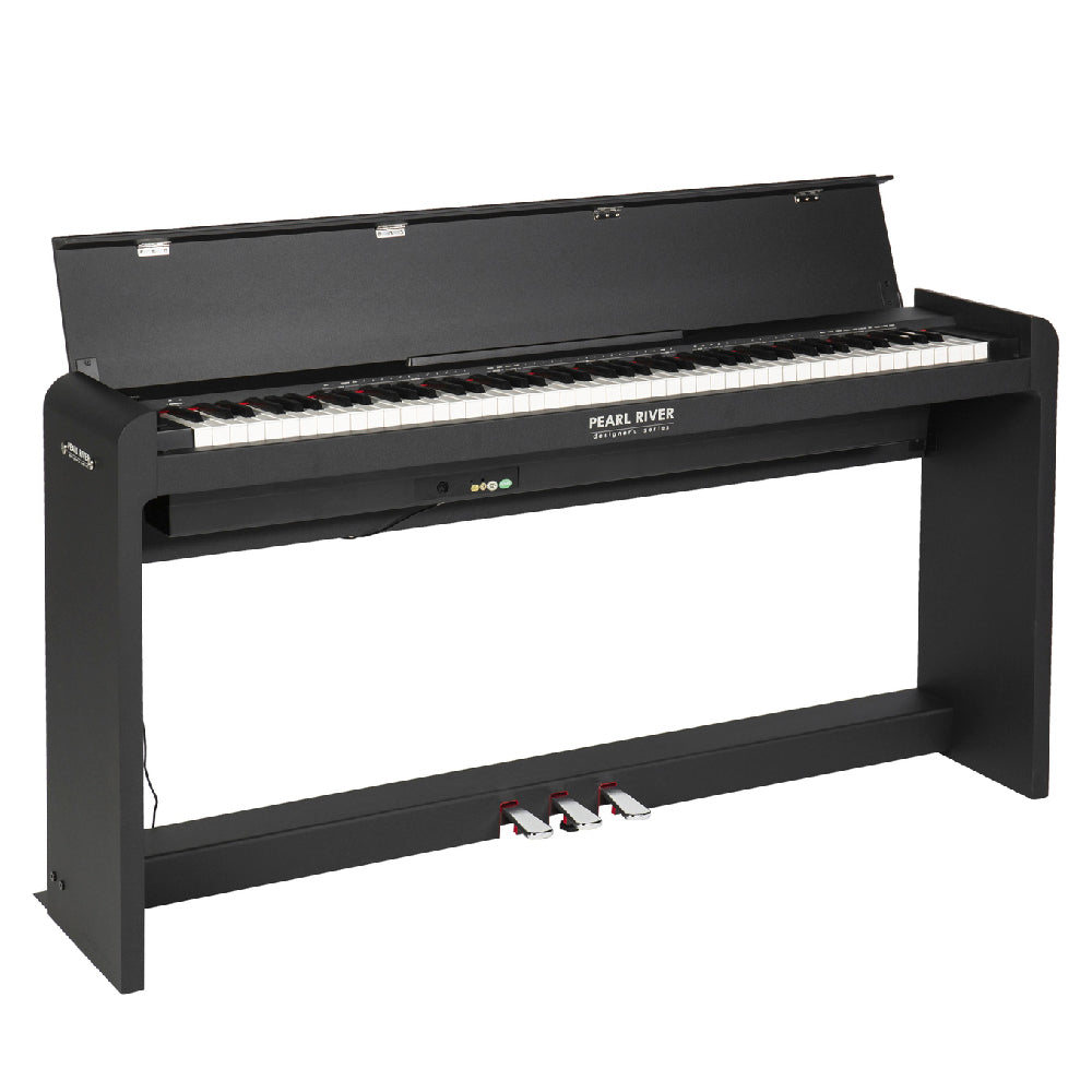 PIANO DIGITAL PEARL RIVER PRK-80, 88 TECLAS CON MUEBLE, DESIGNERS SERIES, BLACK