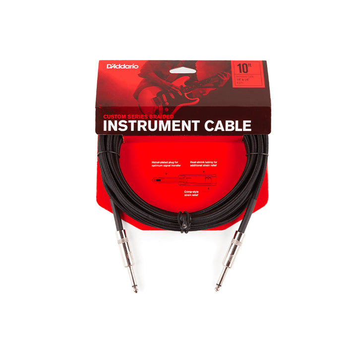 CABLE 6 MT. INSTRUMENTO DADDARIO, BRAIDED, BLACK PW-BG-20BK
