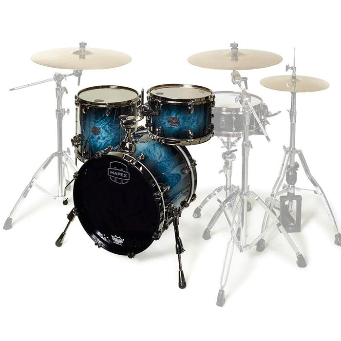 BATERIA 3 PIEZAS MAPEX SV481XBMSL SATURN V SERIES, DEEP WATER MAPLE BURL