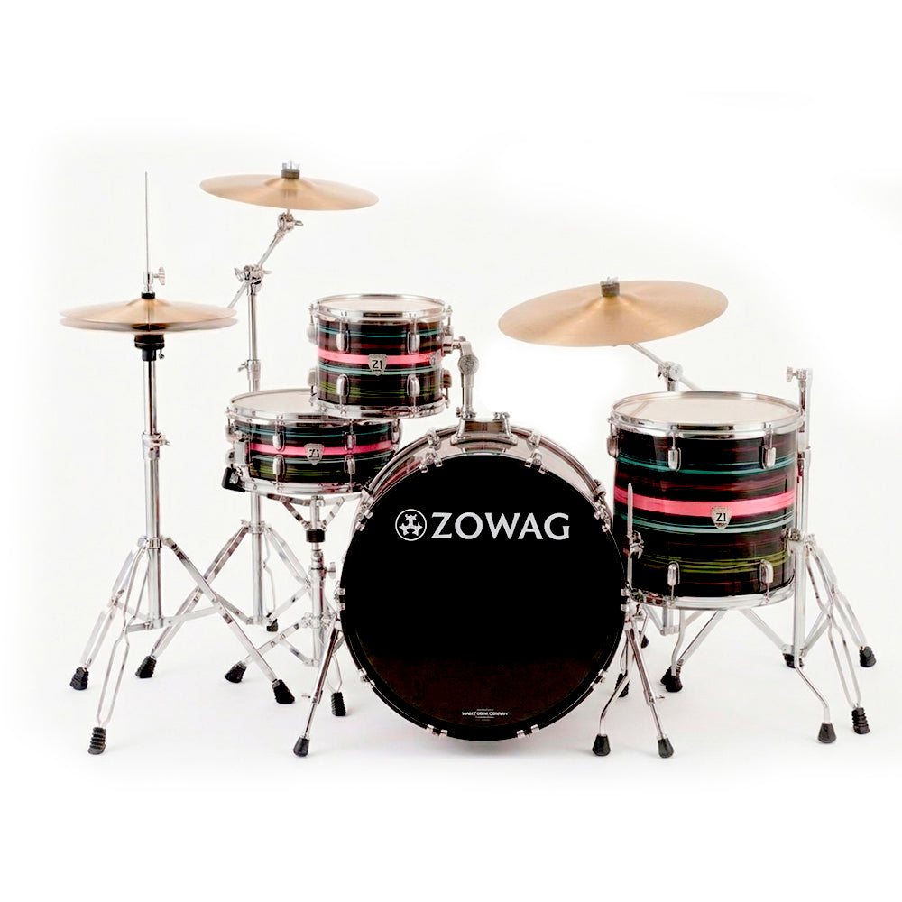 BATERIA 4 PIEZAS ZOWAG, Z1 SERIES POPLAR SHELL, BLACK FUNNY, JUNIOR STD 4 BF3