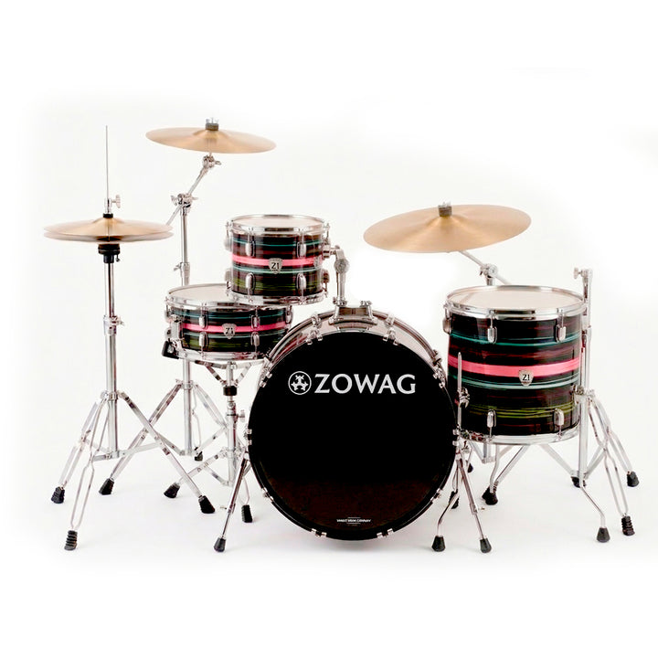 BATERIA 4 PIEZAS ZOWAG, Z1 SERIES POPLAR SHELL, BLACK FUNNY, JUNIOR STD 4 BF3