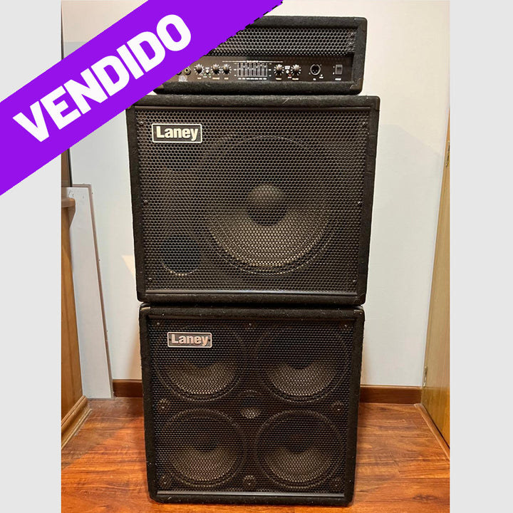 AMPLIFICADOR DE BAJO Y DOS CABINAS LANEY RB9 300 W (USADO)