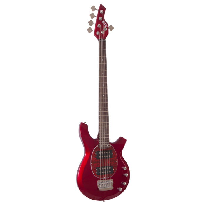 BAJO ELECTRICO TEXAS E88BTMWR, 5 CUERDAS, METALLIC WINE RED