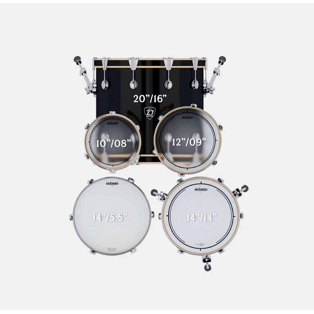 BATERIA 5 PIEZAS ZOWAG, Z5 SERIES BIRCH, PLATILLOS, Z5 FUSION, NIGHT BLUE PARTY