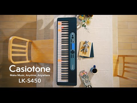 ORGANETA CASIO LK-S450, 5 OCTAVAS CON USB,CON ADAPTADOR
