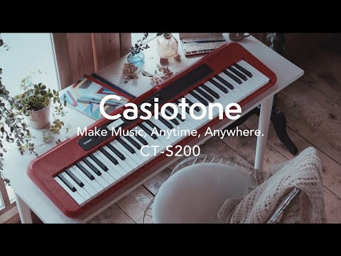 ORGANETA CASIO CT-S200BK, 5 OCTAVAS CON USB BLACK, CON ADAPTADOR