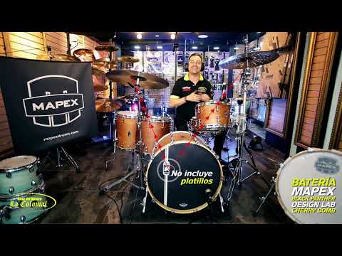 BATERIA 5 PIEZAS MAPEX BPDLC528XNW BLACK PANTHER DESIGN LAB CHERRY BOMB NATURAL SATIN WOOD